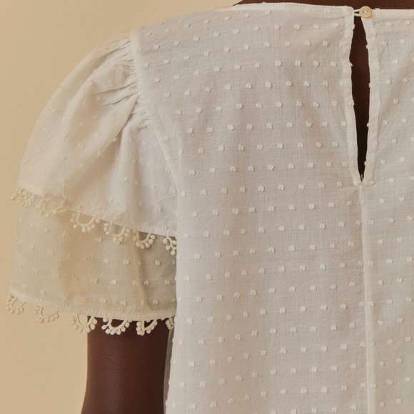 Fram Rio Off-White Ruffle Blouse - Picture 3 of 4